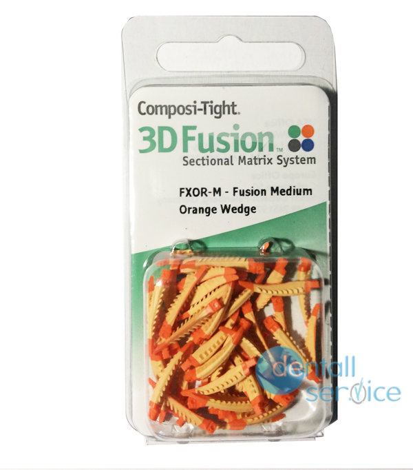 Клинья 3D Fusion Wedge Refill Medium, средние, оранжевые, 50 шт., Garrison Dental Solutions (США)