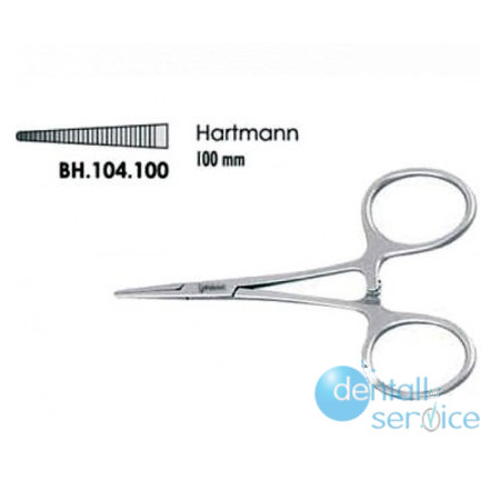 Зажим Hartmann прямой, 100 мм., BH.104.100, Falcon Surgical (Пакистан)