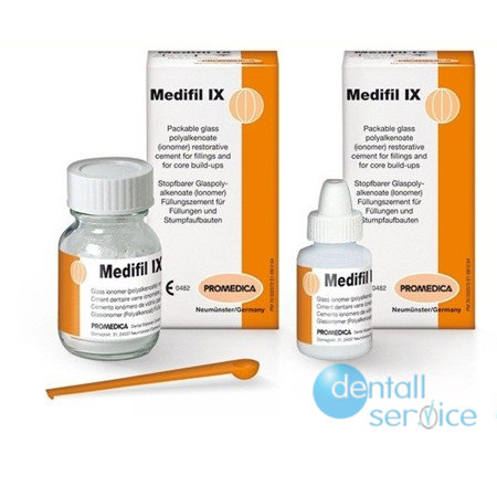 Постоянный пломбировочный стеклоиономерный цемент, MEDIFIL IX, порошок 15 г/, PROMEDICA (Германия)