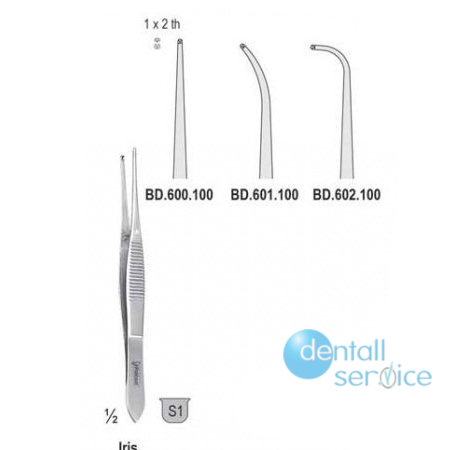 Пинцет, 100 мм., Iris, OC.025.100/BD.601.100, Falcon Surgical (Пакистан)