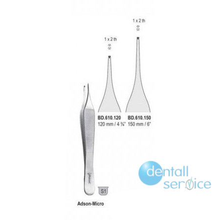 Пинцет, 120 мм., Adson, BD.511.120/BD.610.120, Falcon Surgical, Пакистан