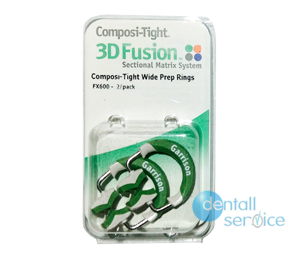 Кольца для матриц 3D FUSION Wide Prep FX600, 2 шт, с широкими силиконовыми уплотнителями, Garrison Dental Solutions (США)