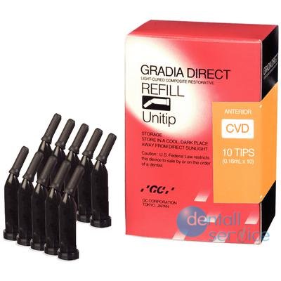 Композитный материал  GRADIA DIRECT Anterior, канюли 10 шт. по 0.24 г, B1-B3, C3, CV, CVD, XBW, BW, GC (Япония)