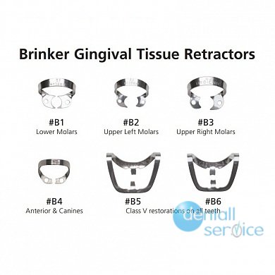 Набор кламмеров для сильно разрушеных зубов HYGENIC® BRINKER CLAMPS,