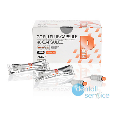 Стеклоиономерный модифицированный цемент, FUJI PLUS Capsules, 50 капсул, GC (Япония)