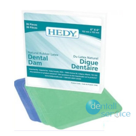 Платки латексные для работы с коффердамом "Dental Dam List Heavy", Hygenic (США)