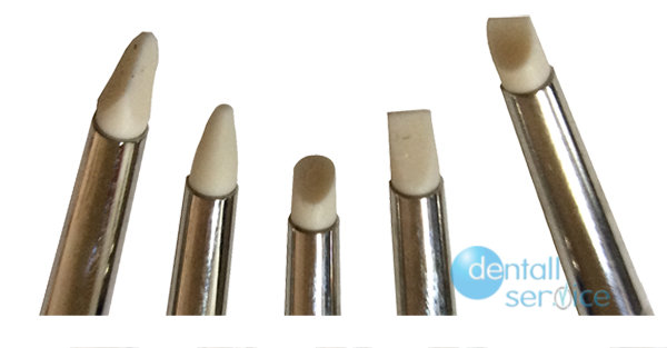 Набор гладилок с мягкими силиконовыми наконечниками Brush Tips, White Small, 5 шт, Micerium S.p.A. (Италия)